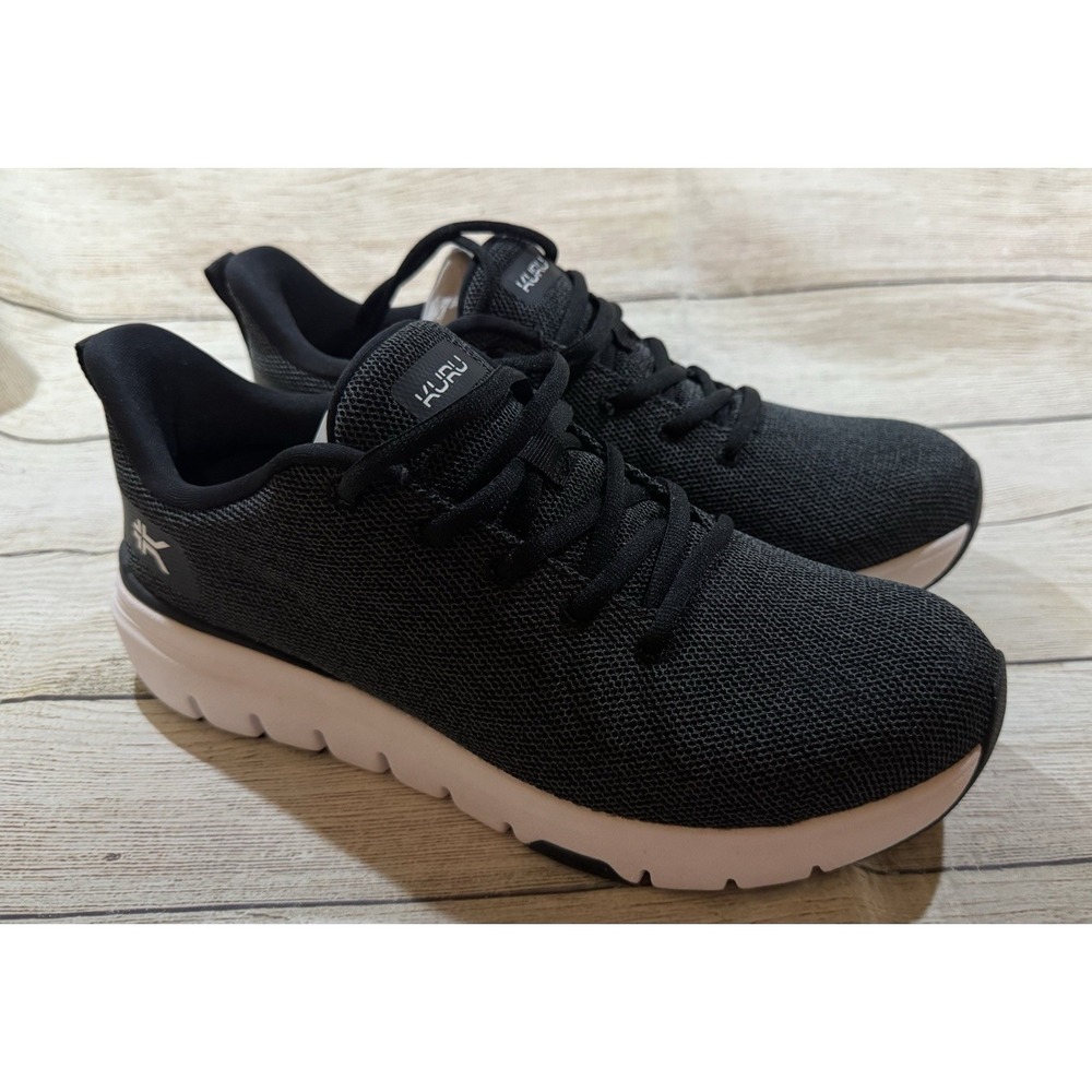 KURU Flex Via Black Shoes Sneakers Comfort Heel Support Wmns Sz 9.5 M